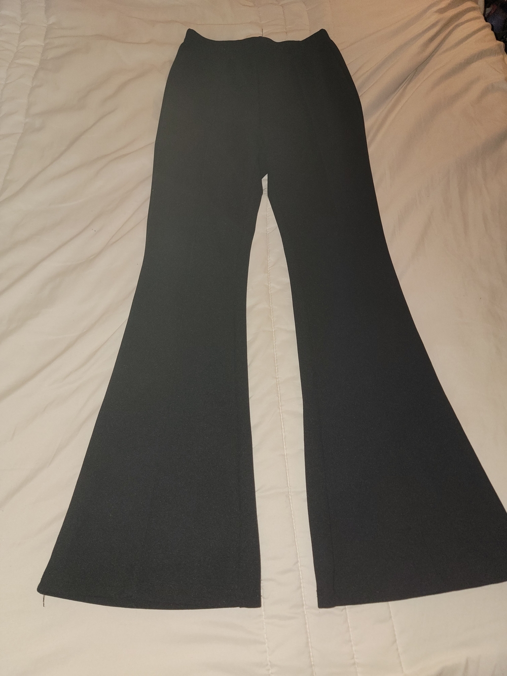 SHEIN Black Flare Leg Jumpsuit-Style Pants